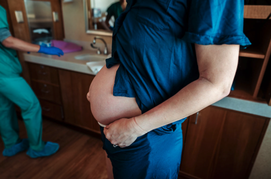 fresh postpartum belly