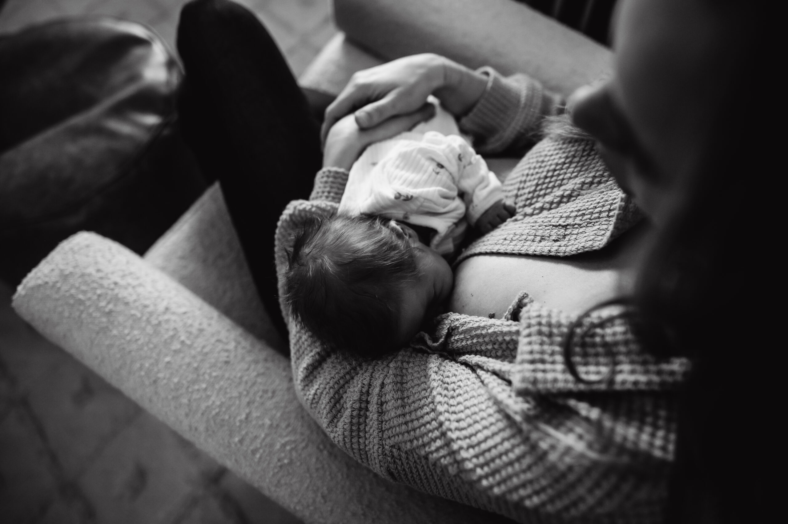 newborn breastfeeding with great latch