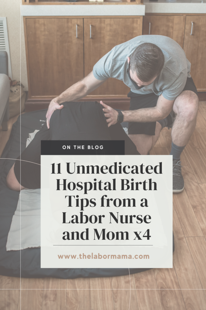 unmedicated hospital birth laboring on hands and knees
