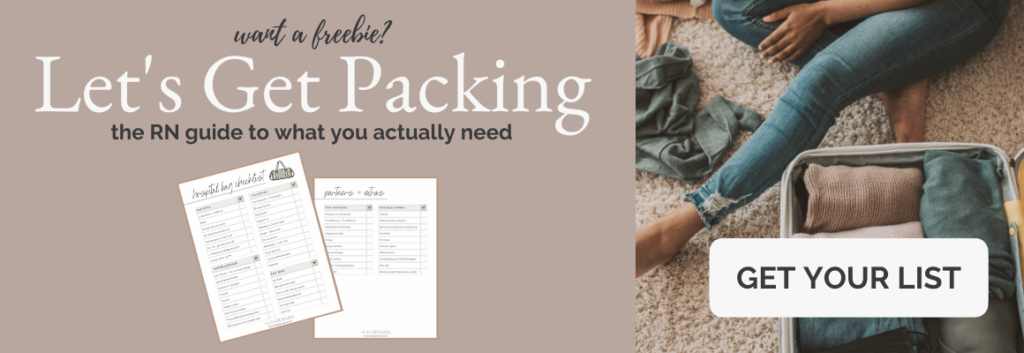 picture of freebie hospital packing list
