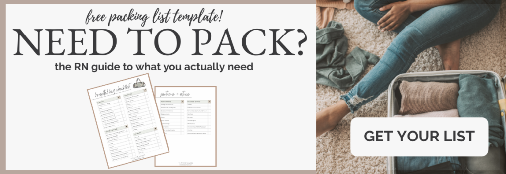 click to opt in for a free hospital bag checklist