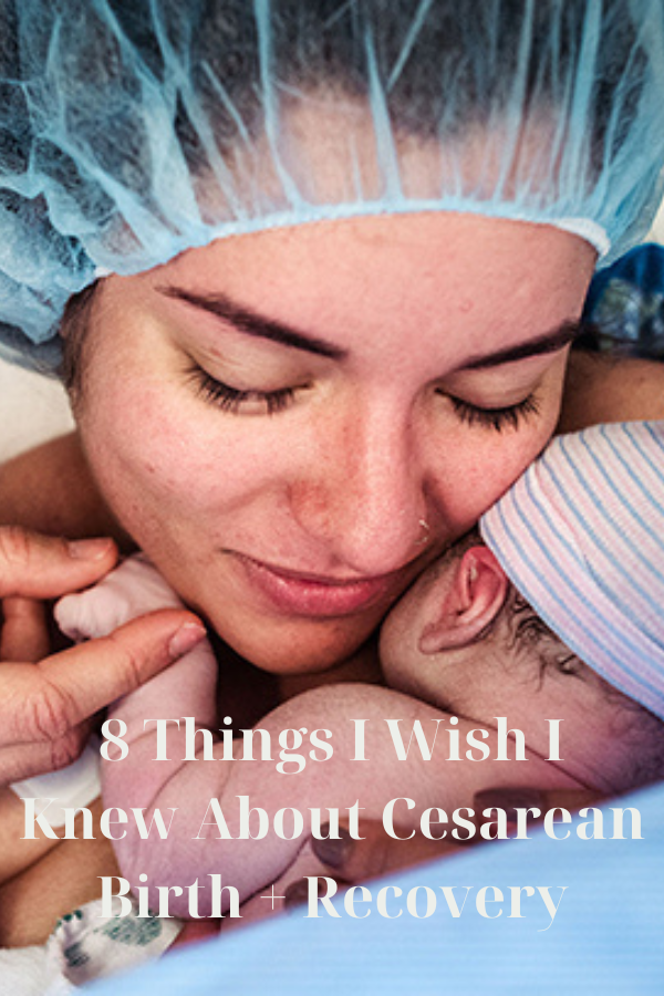 mom holding baby after cesarean birth