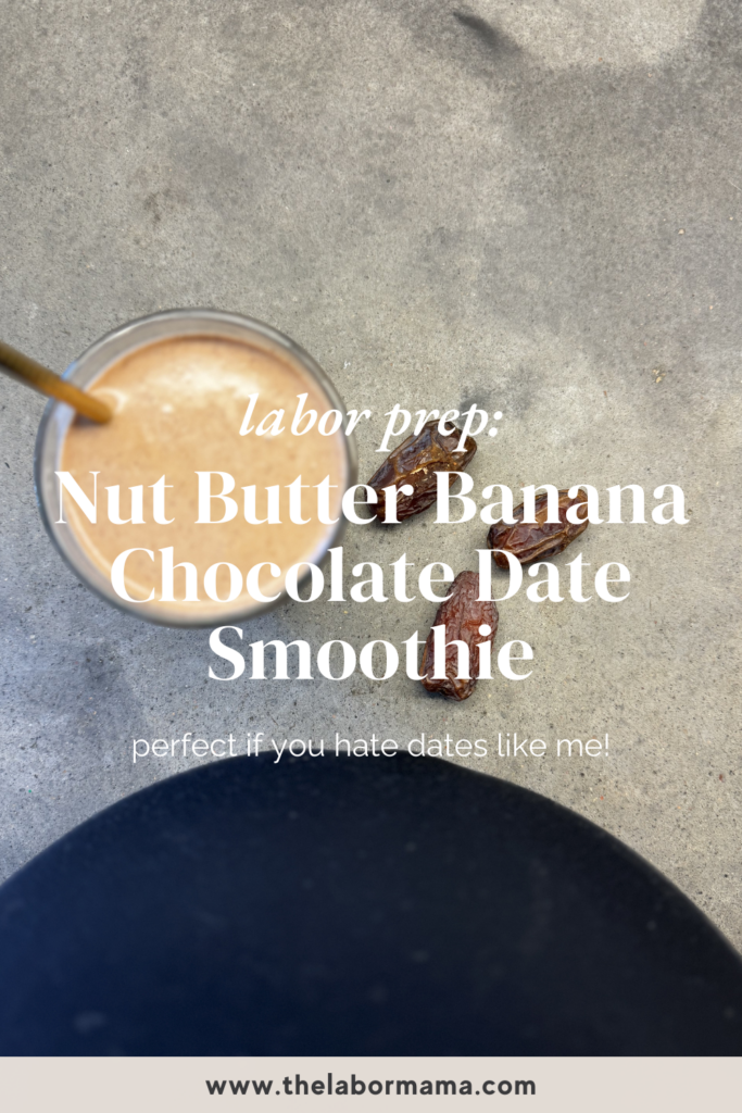 date smoothie for labor induction