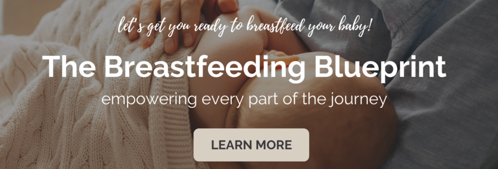 breastfeeding mother picture linking to breastfeeding blueprint online course